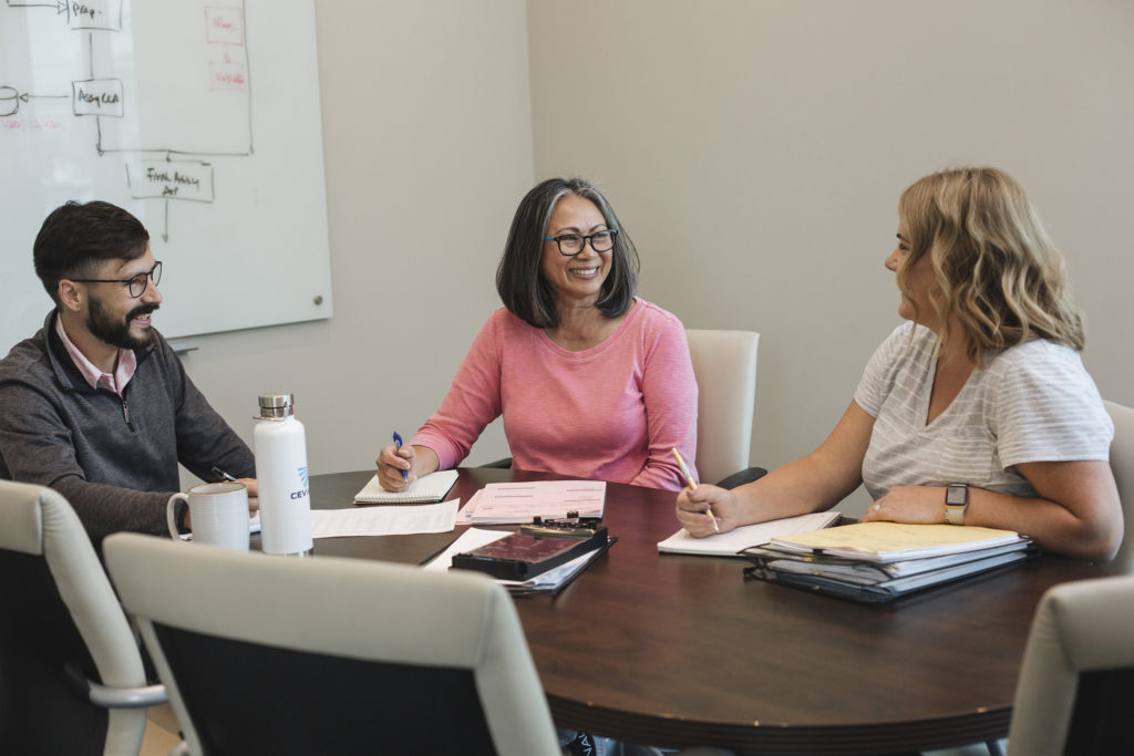A team meeting at Cevians