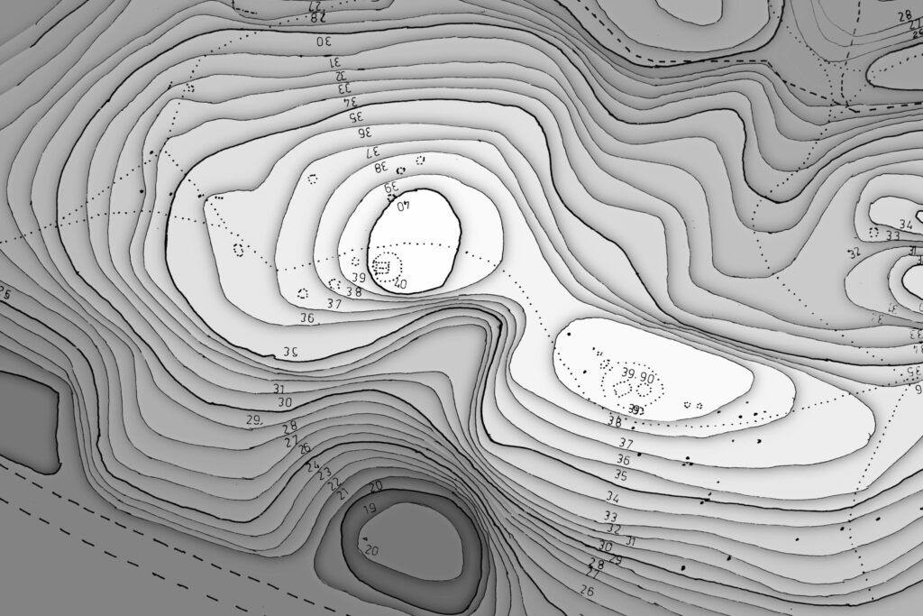 3d illustration of topographic map